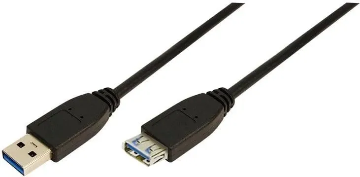 Kabllo zgjatëse LogiLink USB 3.0, 2.0m, e zezë - 1
