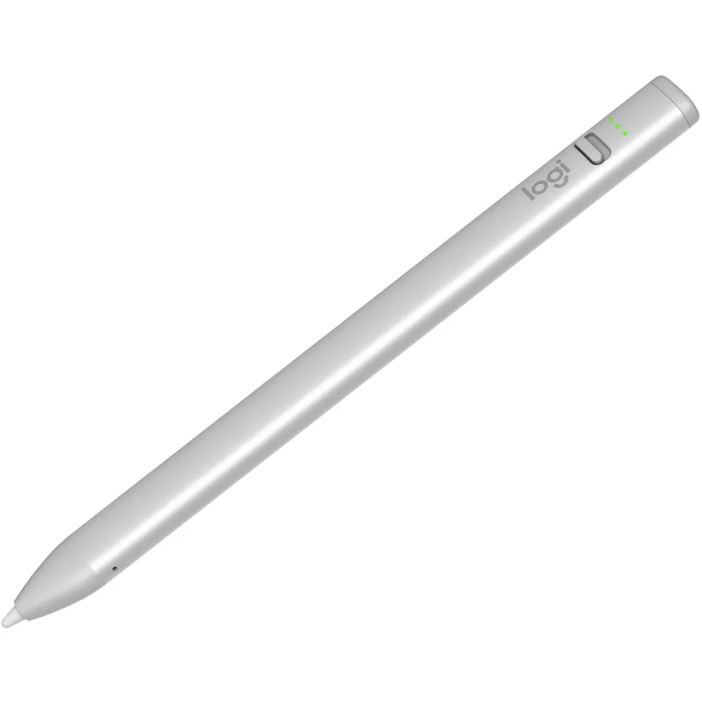 Stilus Logitech Crayon për tablet Apple, Silver, White - 1
