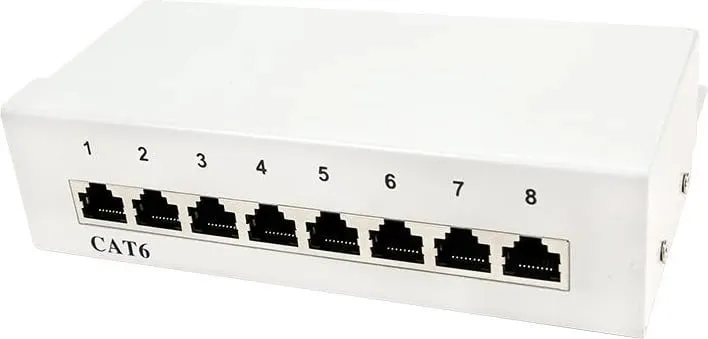 Paneli i Patchit LogiLink NP0016A, Cat.6, 8-port, me mbrojtje - 1