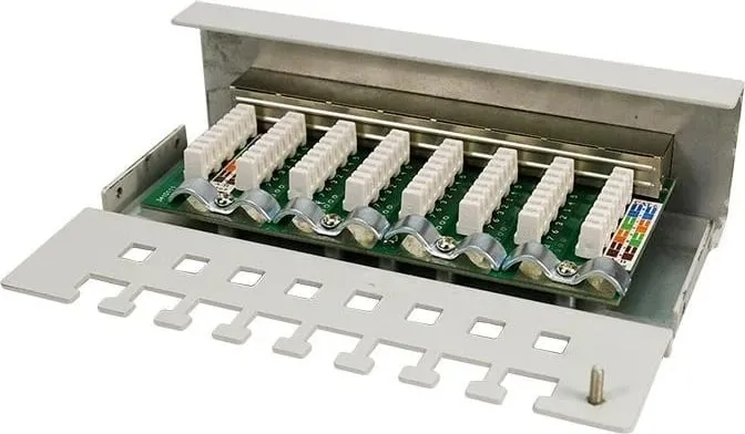 Paneli i Patchit LogiLink NP0016A, Cat.6, 8-port, me mbrojtje - 2