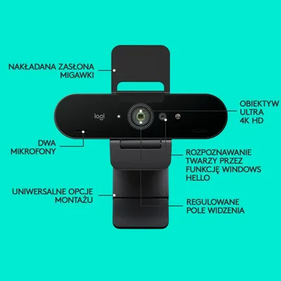 Kamera kompjuterike Logitech Brio 4K Stream (960-001194) - 6