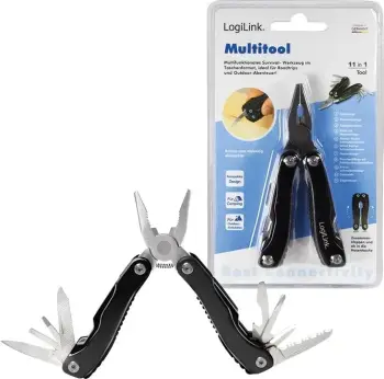 Mjet multifunksional LogiLink WZ0044, me pincë, me këllëf najloni, argjendtë