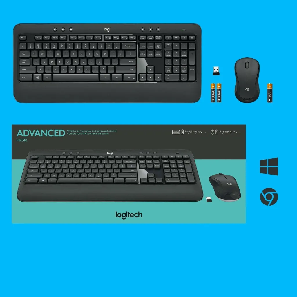 Set tastiere dhe mausi Logitech MK540 Advanced, wireless, karbon - 10