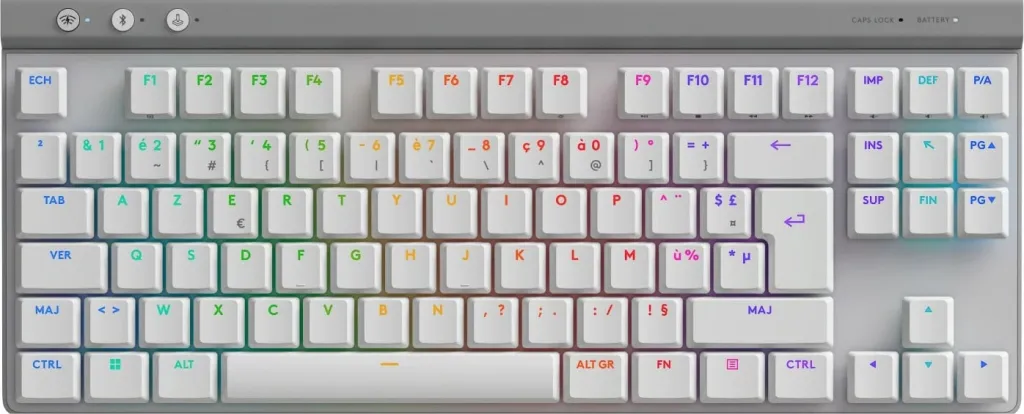 Tastierë Logitech G515 LIGHTSPEED TKL, Wireless, RGB, e bardhë - 1