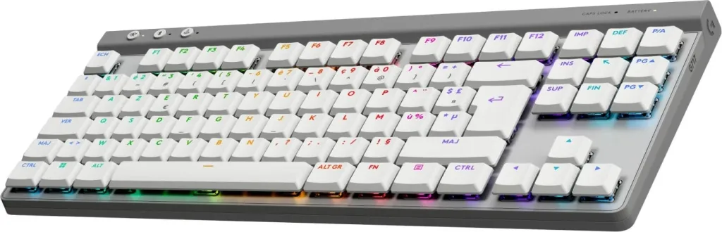 Tastierë Logitech G515 LIGHTSPEED TKL, Wireless, RGB, e bardhë - 2