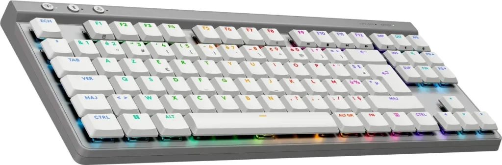 Tastierë Logitech G515 LIGHTSPEED TKL, Wireless, RGB, e bardhë - 3