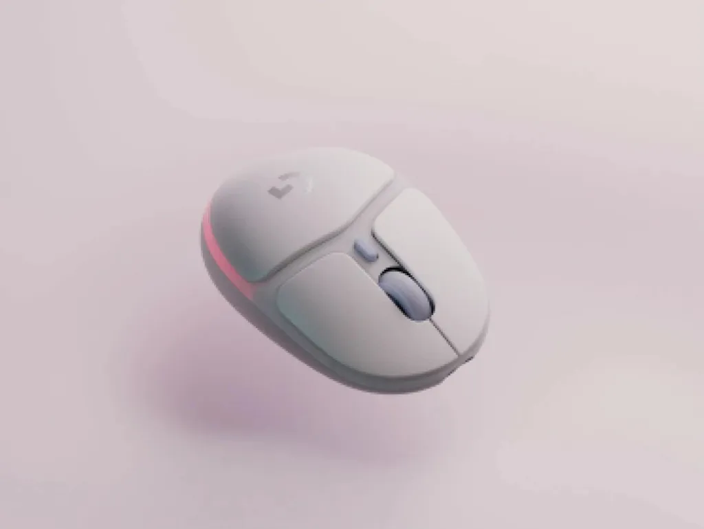 Maus Logitech G705 wireless, 6 butona, për duar të vogla, Bluetooth/USB, bardhë - 1
