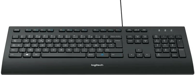 Tastierë Logitech K280e, full-size, me kabllo USB, AZERTY, e zezë - 5