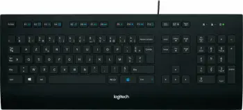 Tastierë Logitech K280e, full-size, me kabllo USB, AZERTY, e zezë