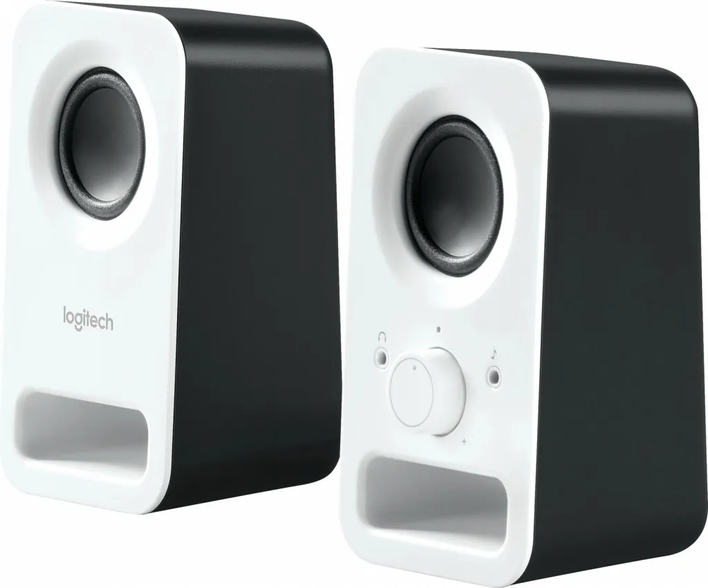 Boksa multimedia Logitech z150, 2.0 kanale, me kabllo, 3 W, të bardhë - 1