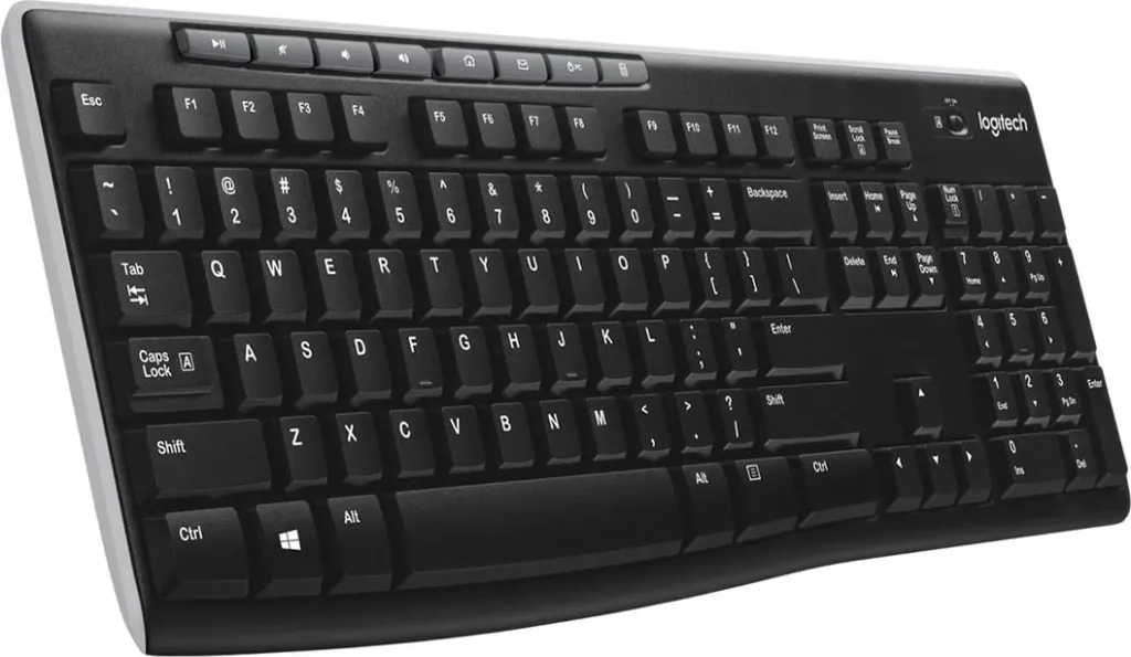 Tastierë wireless Logitech K270, full-size, AZERTY, e zezë - 1