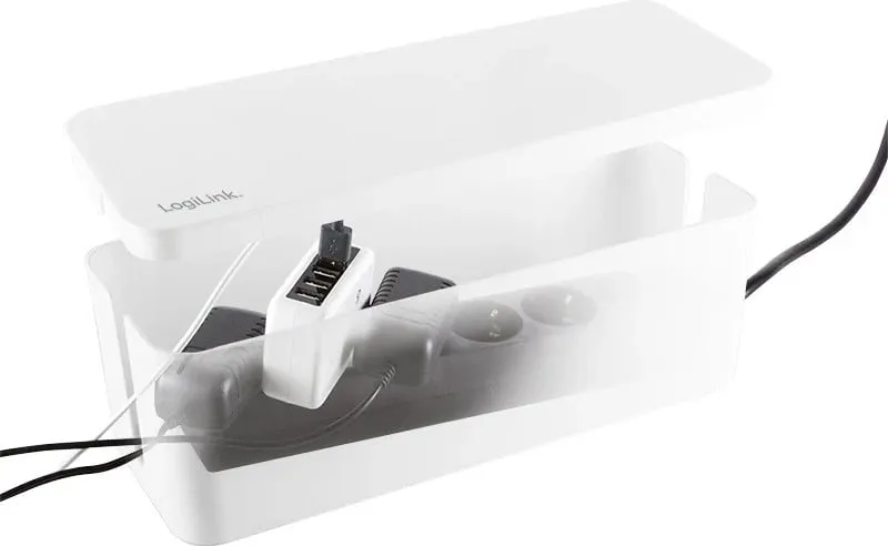 Set organizues kabllosh LogiLink Cable Cover KAB0078, 3 copë, i bardhë - 3