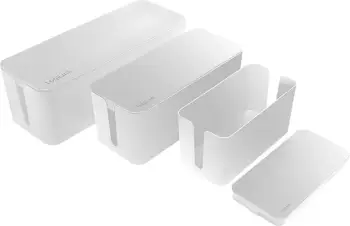 Set organizues kabllosh LogiLink Cable Cover KAB0078, 3 copë, i bardhë