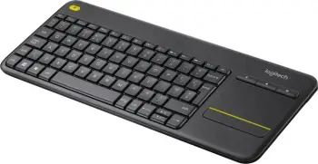 Tastierë wireless Logitech K400 Plus, full-size, QWERTZ, touchpad, e zezë