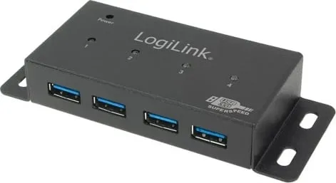 Hub USB LogiLink UA0149, 4 porta, 5000 Mbit/s, Gri - 1