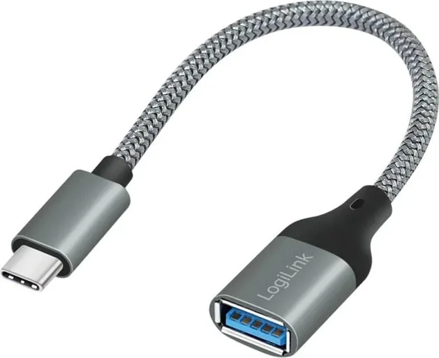Adapter USB LogiLink USB 3.2 Gen1 Type-C, 0.15 m, Gri - 1