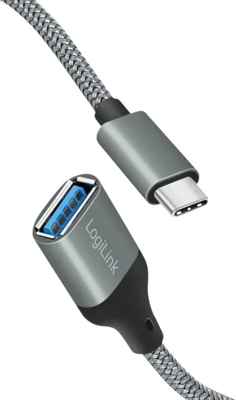 Adapter USB LogiLink USB 3.2 Gen1 Type-C, 0.15 m, Gri - 2