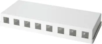 Kuti montimi LogiLink Keystone, 8 porte UTP, 30.5 x 218 x 94 mm, e bardhë