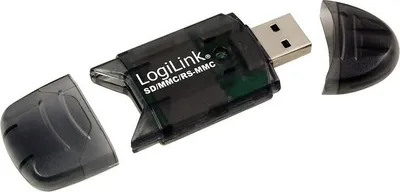 Lexues kartelash LogiLink, USB 2.0, i jashtëm për SD/MMC, i zi - 1