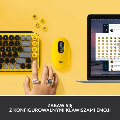 Tastierë Logitech POP Keys (920-010735), e zezë/ verdhë - 2