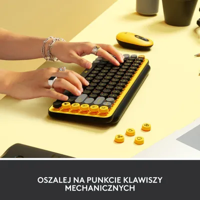 Tastierë Logitech POP Keys (920-010735), e zezë/ verdhë - 3