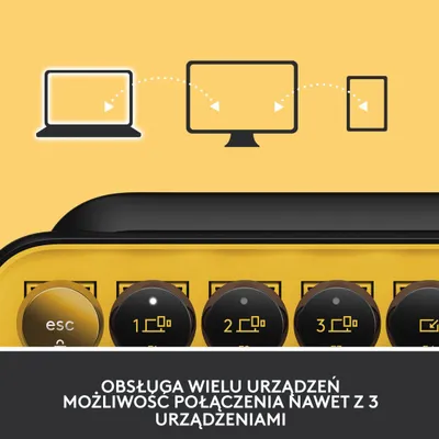 Tastierë Logitech POP Keys (920-010735), e zezë/ verdhë - 7