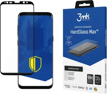 Xham mbrojtës për celular 3MK HardGlass MAX Glass për Samsung Galaxy S8, i zi