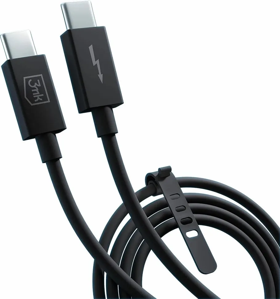 Kabllo 3MK Hyper ThunderBolt, 240W, 1.0m, e zezë - 2