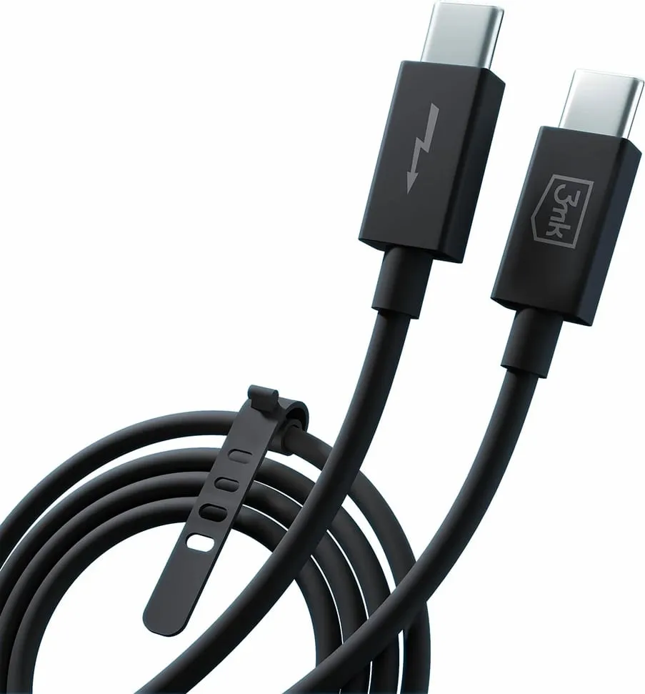 Kabllo 3MK Hyper ThunderBolt, 240W, 1.0m, e zezë - 7