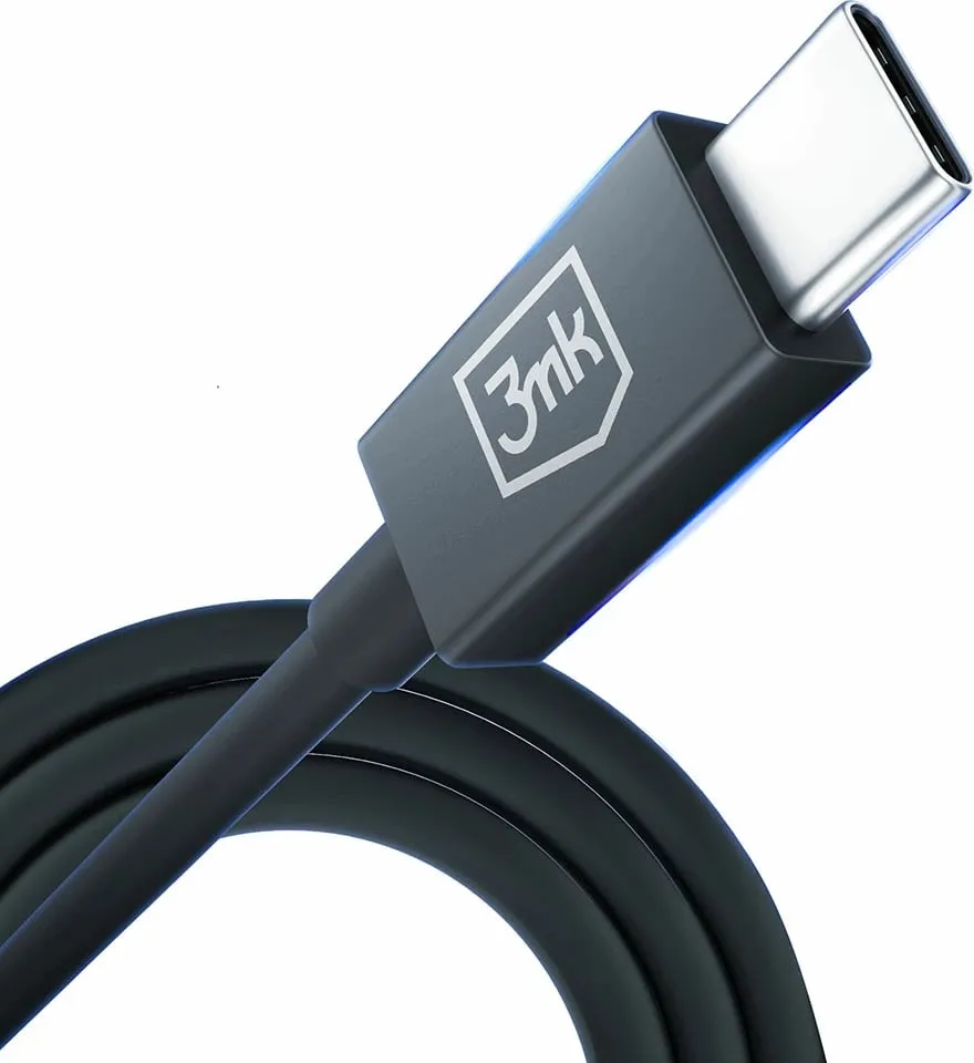 Kabllo 3MK Hyper ThunderBolt, 240W, 1.0m, e zezë - 9