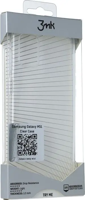 Mbrojtëse për celular 3MK për Samsung Galaxy M51, transparente