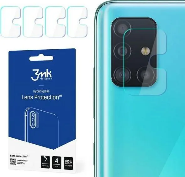 Lente mbrojtëse për celular 3MK për Samsung Galaxy A51 5G, 4 copë - 1