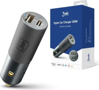 Ngarkues makine 3MK HyperCar, 100W, 1x USB A 1x USB C, i zi