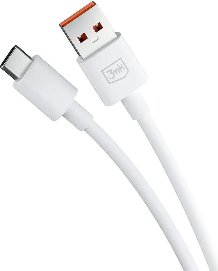 Kabllo karikuese 3mk Hyper USB-A - USB-C 1.2m 5A, e bardhë - 4