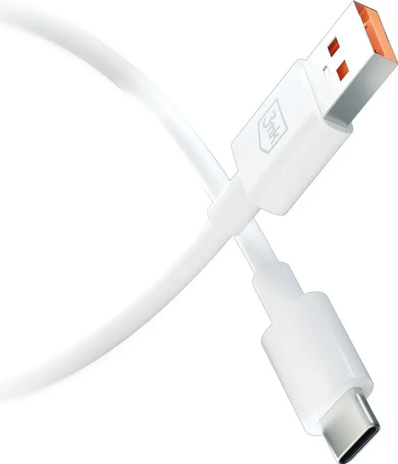 Kabllo karikuese 3mk Hyper USB-A - USB-C 1.2m 5A, e bardhë - 5