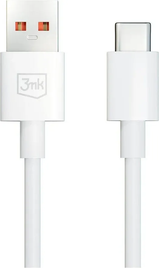 Kabllo karikuese 3mk Hyper USB-A - USB-C 1.2m 5A, e bardhë - 8