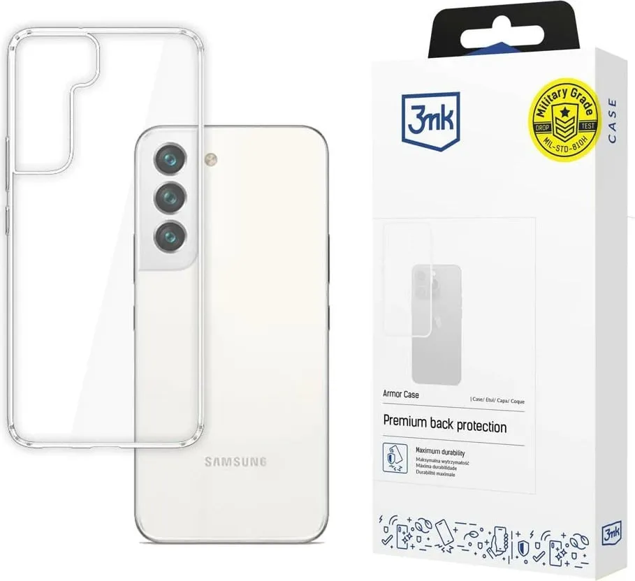 Mbështjellës 3mk Armor Case për Samsung Galaxy S22, Transparent - 1
