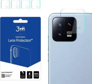 Mbrojtës kamerë 3MK Lens Protect për Xiaomi 13, xham hibrid, set 4 copë, transparent