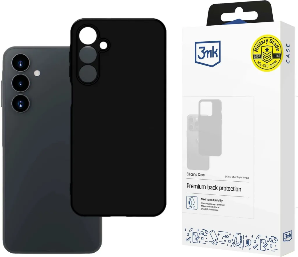 Mbështjellës silikoni 3mk për Samsung Galaxy A16, i zi - 1