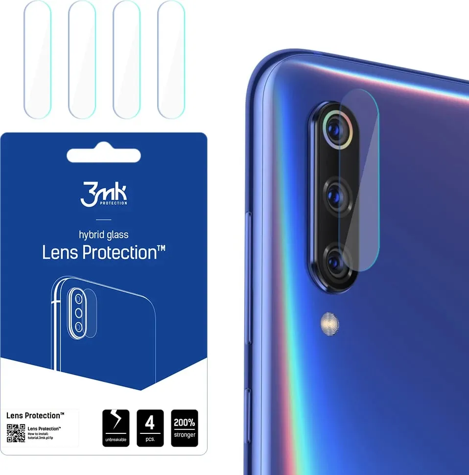 Xham mbrojtës kamerë 3mk Protection për Xiaomi Mi 9T, 4 copë - 1