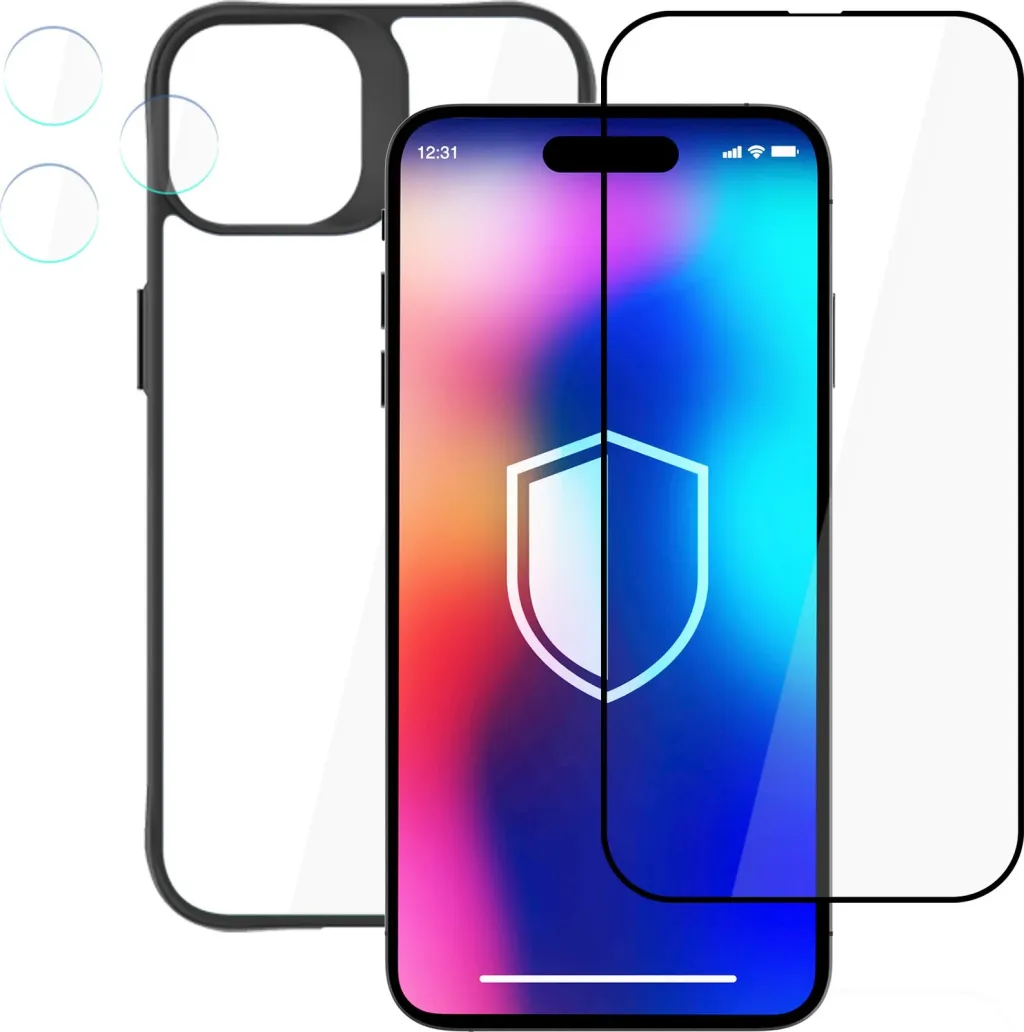 Mbështjellës 3mk Protection Comfort Set 4in1 për iPhone 14 Pro, i zi - 4