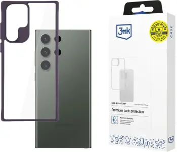 Mbështjellës 3mk Satin Armor Case+ për Samsung Galaxy S24 Ultra, Transparent, Kornizë e gjelbër