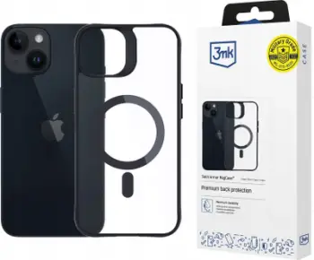 Futrollë 3mk Satin Armor MagCase për iPhone 13 14, MagSafe, rezistente ndaj goditjeve, e zezë