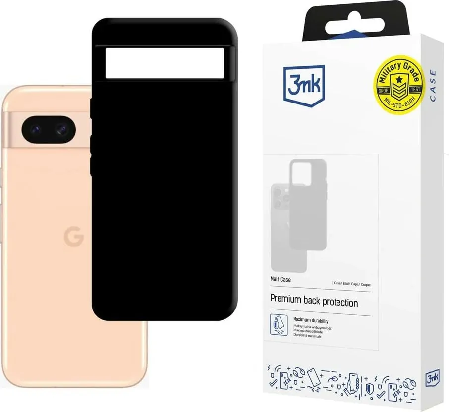 Mbështjellës 3mk Matt Case për Google Pixel 8A 5G, i zi - 1