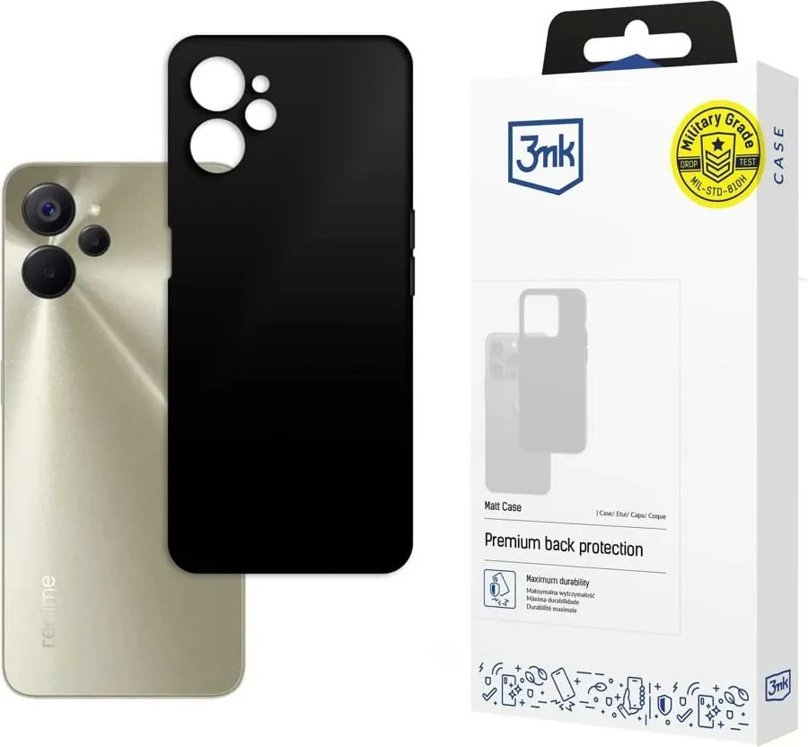 Mbështjellës 3mk Matt Case për Realme 10 5G, i zi - 1