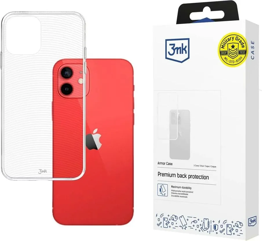 Mbështjellës 3mk Armor Case për iPhone 12 mini, Transparent - 1