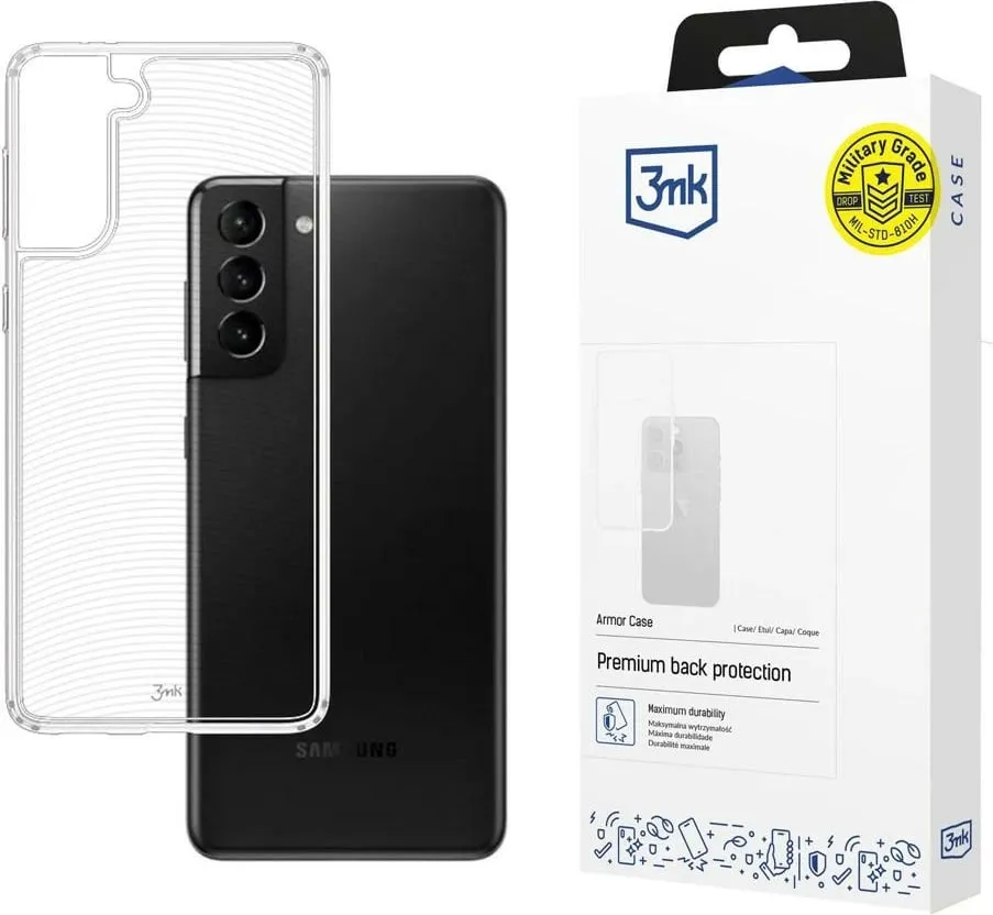 Mbështjellës 3mk Armor Case për Samsung Galaxy S21 5G, Transparent - 1