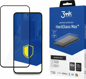 Xham mbrojtës 3MK HardGlass Max, Samsung Galaxy A35 A55 5G, i zi