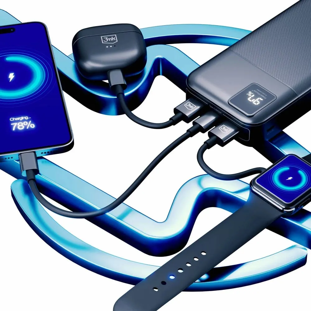 Powerbank 3mk PowerHouse 20,000mAh, 3 porta, Blu - 2