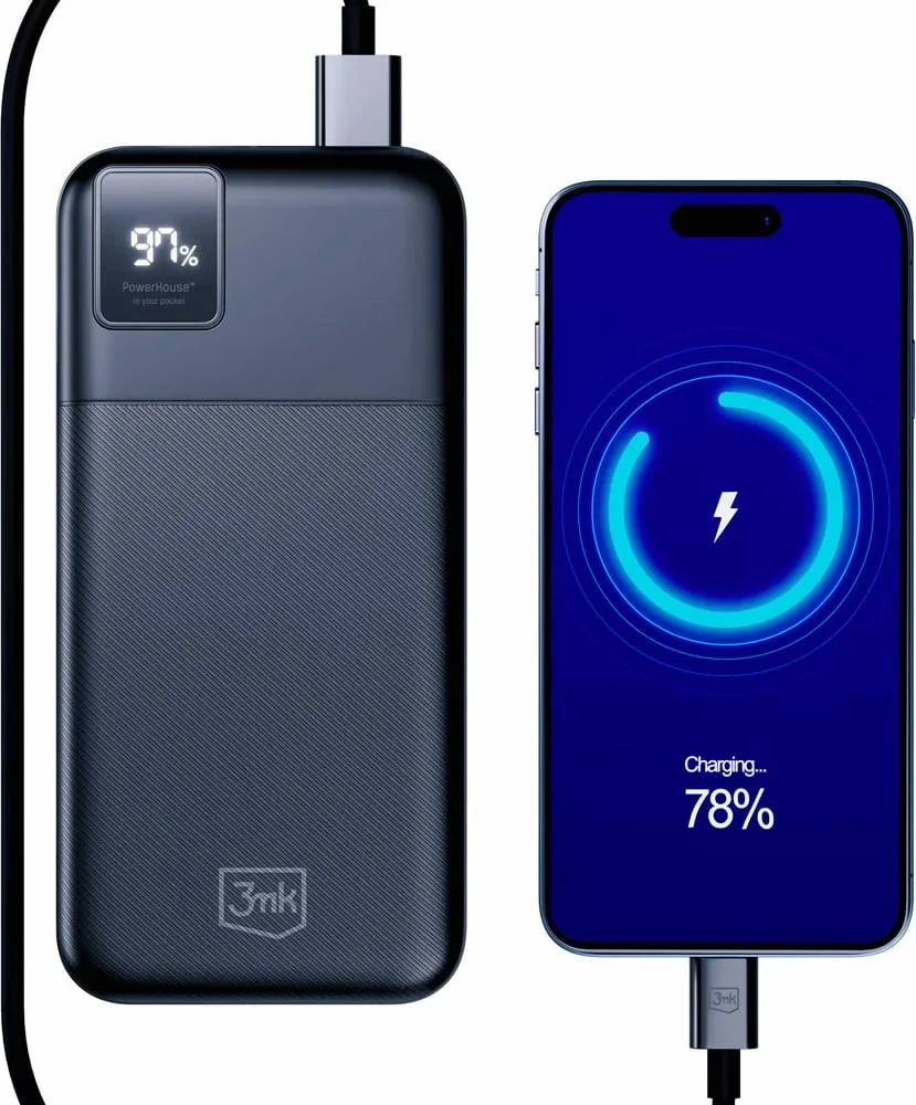 Powerbank 3mk PowerHouse 20,000mAh, 3 porta, Blu - 3